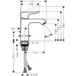 Picture of Metris 110 Baterija za Lavabo 31080000 