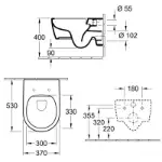 	Avento Konzolna WC Šolja Direct Flush sa SS Daskom