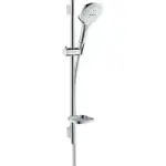 Raindance Select E 120 Tuš Set sa Ručicom, Crevom i Kliznom Šipkom 0.65m White/Chrome 26620400