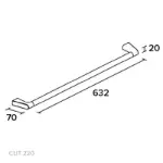 Cut 220 Držač Peškira Jednostruki