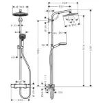 Crometta S 240 Termostatski Usponski Tuš 27267000