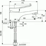 Idealrange 2.0 Baterija za Lavabo BC417AA