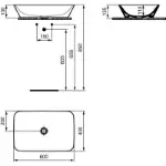 Connect Air Nadgradni Lavabo 60 E034801