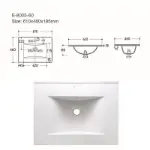 Rigo 600BX Verde Salvia Lavabo E-8005-60