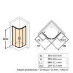 Classics 2 Tuš kabina polukružna (R80)