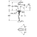 Eurosmart Baterija za Lavabo S 33265003