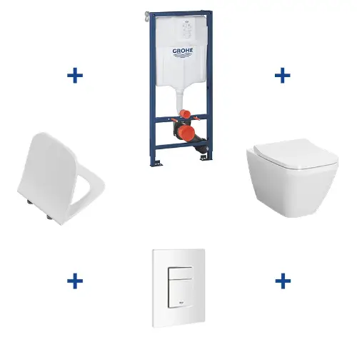 Grohe i Vitra Konzolni set Bela tipka 38536001,38732SH0,191-003R009,7082B003-0075