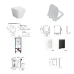 Grohe i Vitra Konzolni set Bela tipka 38536001,38732SH0,191-003R009,7082B003-0075