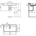 Strada II Lavabo 60x43 T300001