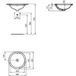 Connect Podgradni Okrugli Lavabo 48 E505401