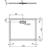 Ultra Flat Tuš Kada 100x80 T446801